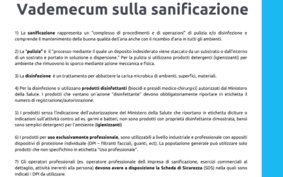 La sanificazione in 13 semplici passaggi