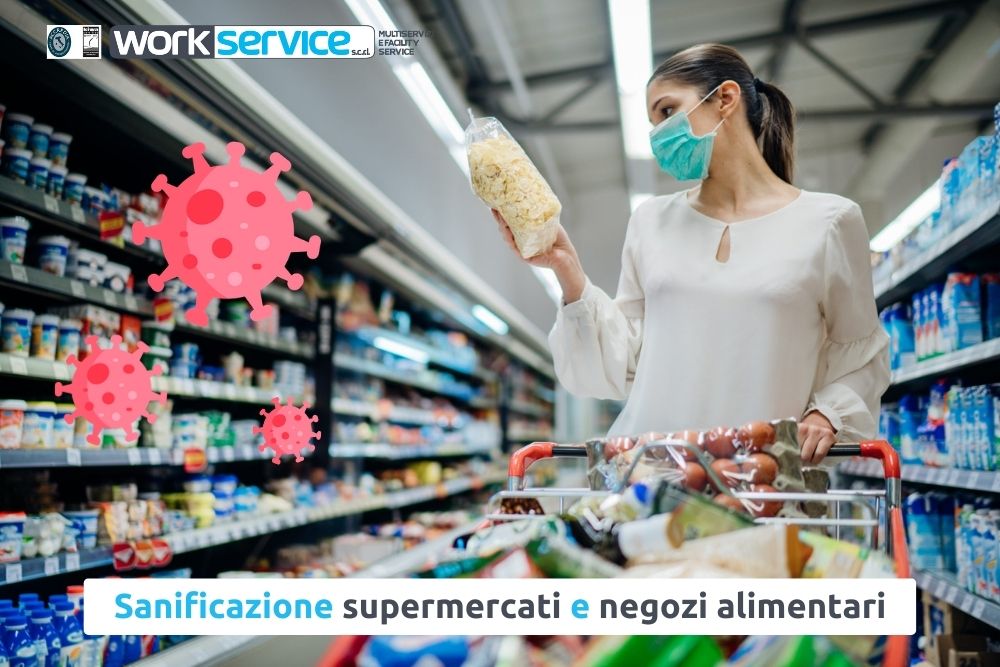 Sanificazione supermercati e negozi alimentari